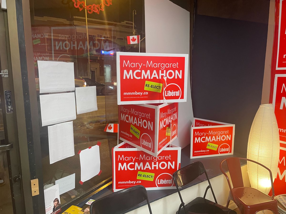 TorontoObserver's tweet image. Scenes from Beaches—East York Liberal candidate Mary Margaret McMahon’s headquarters. They are ready for tonight’s #Ontarioelection watch party. Photo by Marqus Downey, Toronto Observer.
#BeachesEastYork   #BEY  #onpoli   #OntarioVotes2025