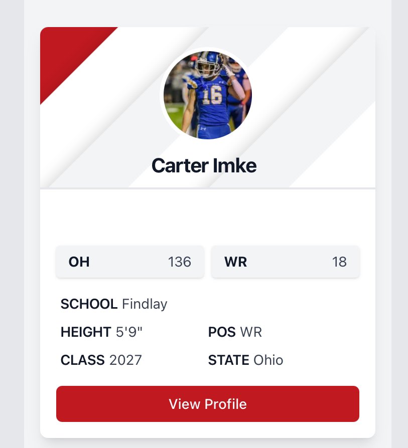 Carter Imke (@carter_imke) on Twitter photo Blessed to be ranked with @PrepRedZoneOH as a WR. Excited for the journey ahead. <a href="/FootballFindlay/">FINDLAY FOOTBALL</a> <a href="/stefadams87/">Stefan Adams</a> Blessed to be ranked with @PrepRedZoneOH as a WR. Excited for the journey ahead. <a href="/FootballFindlay/">FINDLAY FOOTBALL</a> <a href="/stefadams87/">Stefan Adams</a>