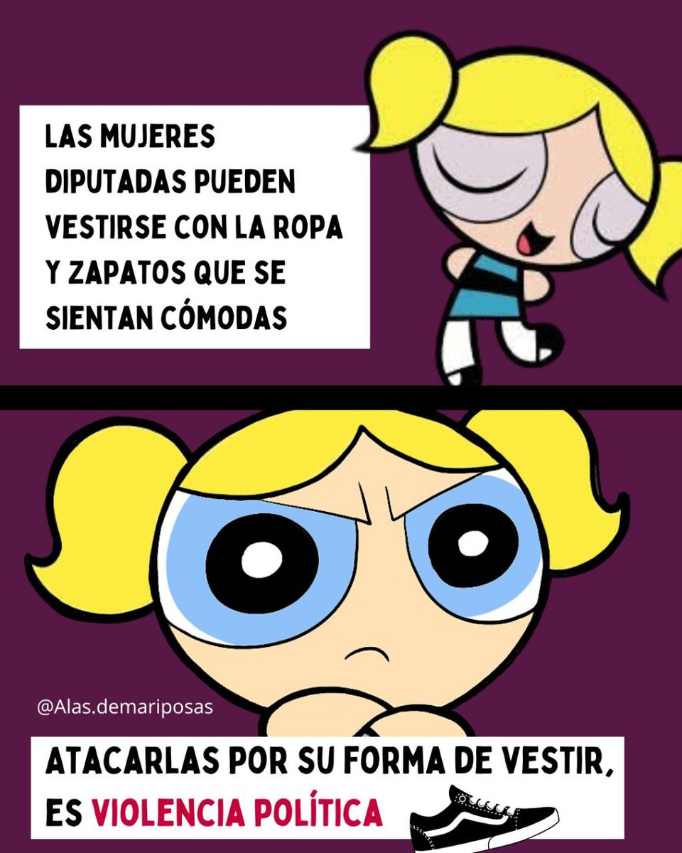 Las mujeres podemos vestirnos con la ropa y zapatos que nos sintamos cómodas 💜✊🏽✴️📣
Atacarnos por nuestra forma de vestir, es VIOLENCIA POLÍTICA!
 #TodasLasMujeresTodosLosDererechos #PorElDerechoALaAlegria #MasMujeresMasDemocracia