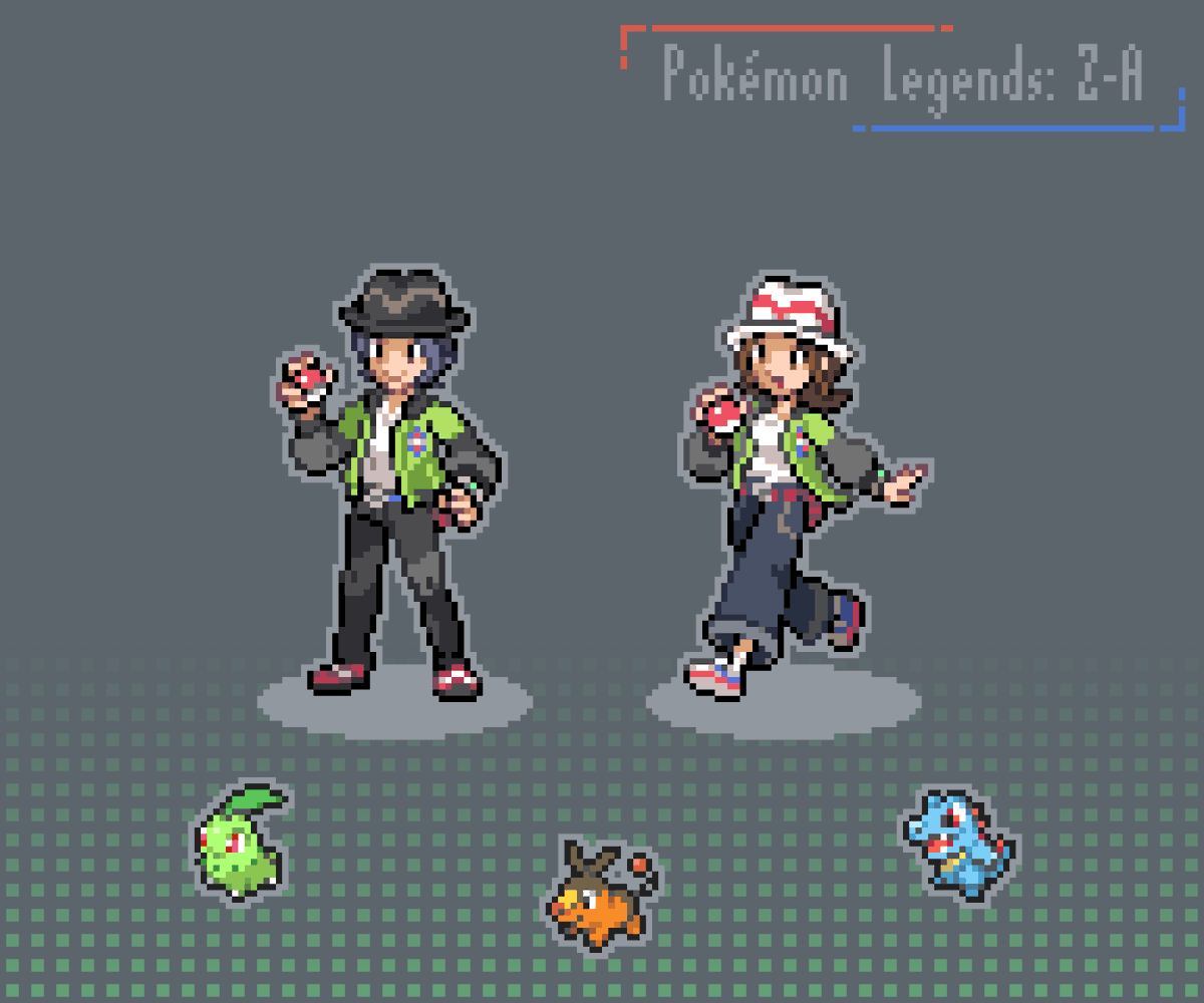 flea_alex's tweet photo. Love the new pokemon protagonists so much
#pixelart #PokemonLegendsZA https://t.co/fesKg0deYZ
