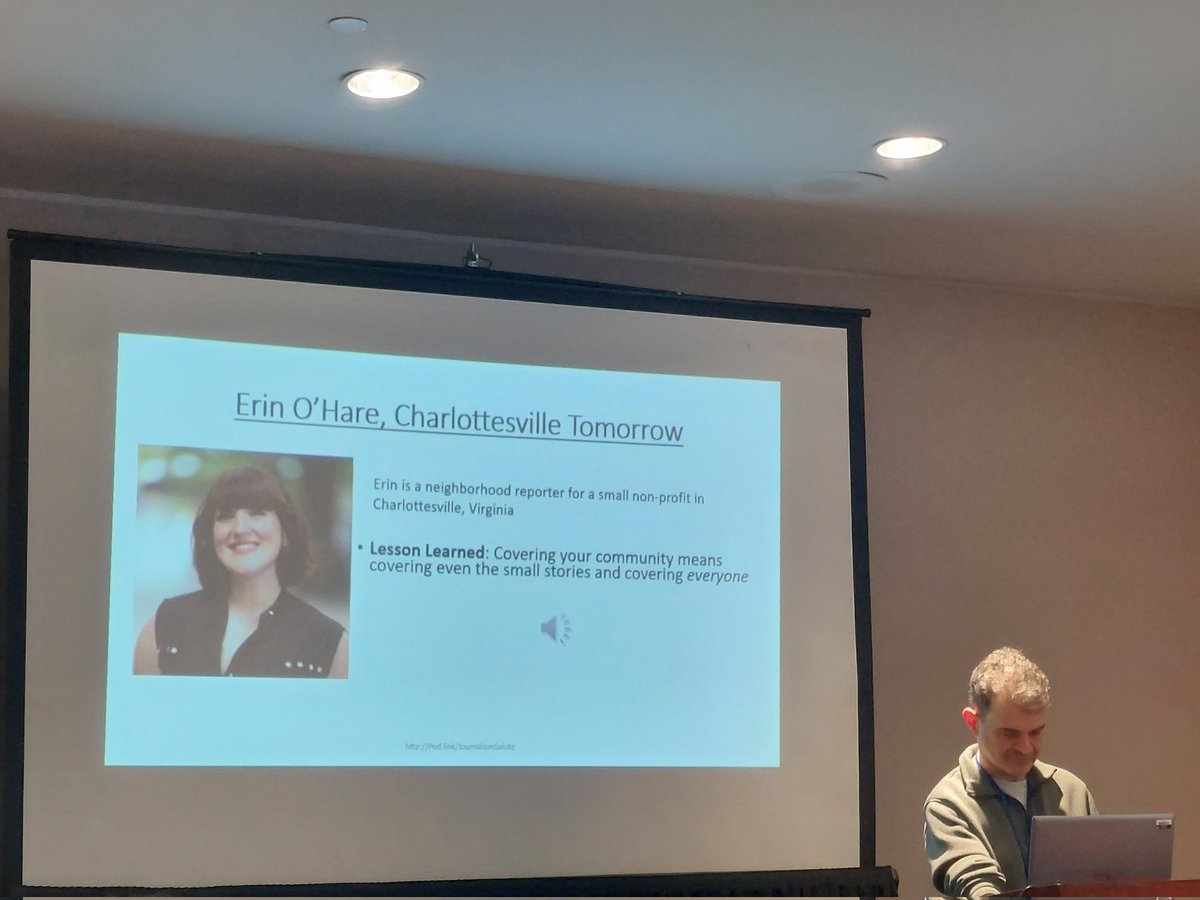 A session that felt more like listening to a podcast than receiving a lecture, Mark Simon <a href="/JournalismPod/">The Journalism Salute</a> presented "Lessons from interviewing 200 journalists." #cmanyc25 #ProCon25