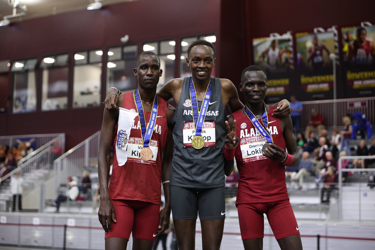 Alabama Track & Field (@alabamatrack) on Twitter photo Two in the top-three to open <a href="/SEC/">Southeastern Conference</a> Championships!
Dismus Lokira finishes second, Victor Kiprop takes third in the men’s 5,000m - 14 points between the duo added to the UA Men’s team standings race 👏🏽
#RollTide Two in the top-three to open <a href="/SEC/">Southeastern Conference</a> Championships!
Dismus Lokira finishes second, Victor Kiprop takes third in the men’s 5,000m - 14 points between the duo added to the UA Men’s team standings race 👏🏽
#RollTide