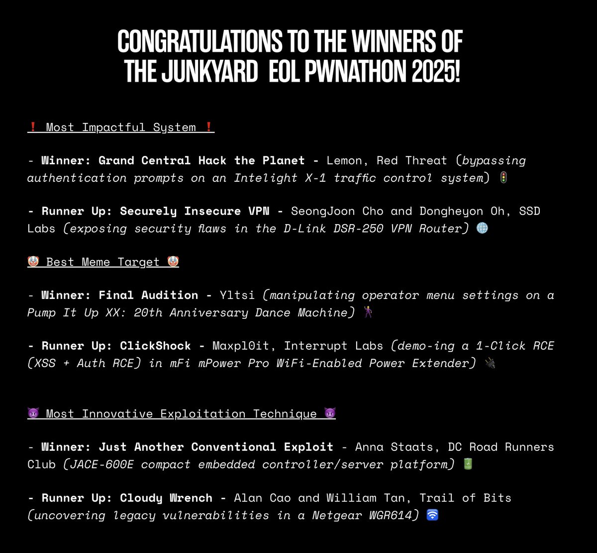 Can't believe it's been almost a week since Year 0. Congratulations again to our #junkyard winners! 
districtcon.org/junkyard