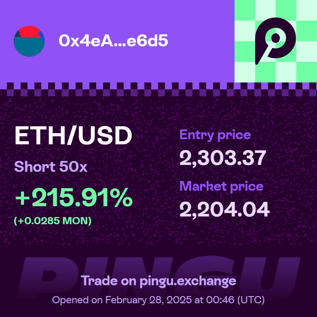 Aboluoali's tweet photo. Trade global markets with $MON collateral seamlessly on @PinguExchange @monad_eco. Cutting-edge efficiency, no custody, and total control in your hands. https://t.co/PV2Cd4JX47