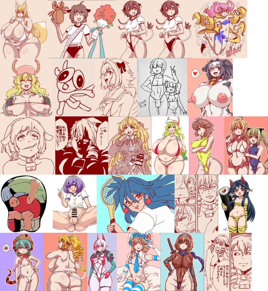 #今月描いた絵を晒そう
自分で思ってるよりは描いてた 