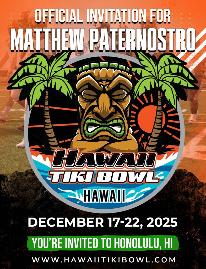 Matthew Paternostro (@mattozofficial) on Twitter photo Thank you <a href="/HawaiiTikiBowl/">Hawaii Tiki Bowl</a> for the Invitation. Can’t wait to be in Hawaii this December! Thank you <a href="/HawaiiTikiBowl/">Hawaii Tiki Bowl</a> for the Invitation. Can’t wait to be in Hawaii this December!