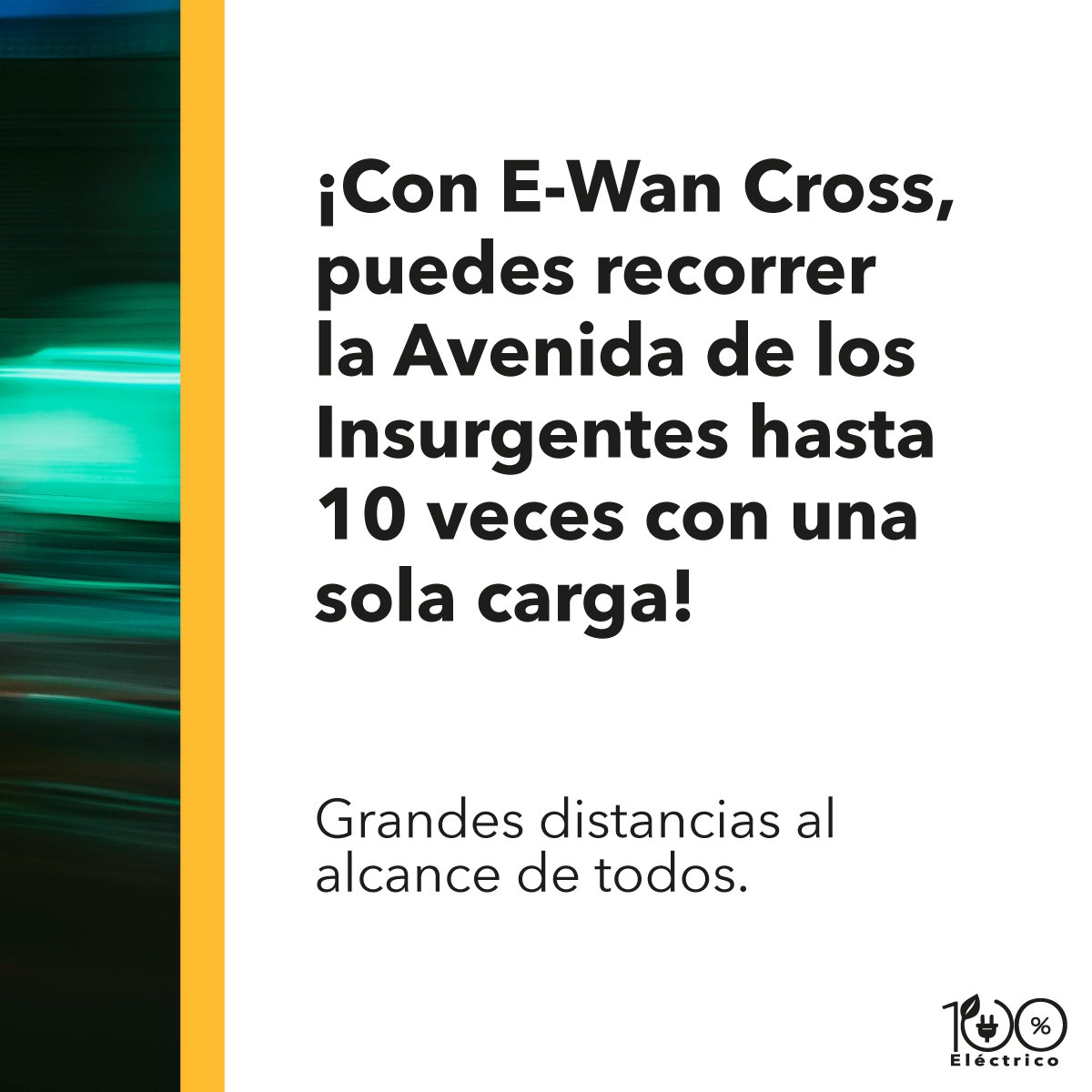 ¡De un extremo a otro, las veces que quieras!
No esperes más y estrena tu siguiente E-WAN en tu distribuidor más cercano. ⚡

#EV #sev #CeroHuella #Sostenibilidad #fyp #autos #parati #electriccars #electric #TodoMéxico #Estilo #lifestyle #idealparati #tiktokcars