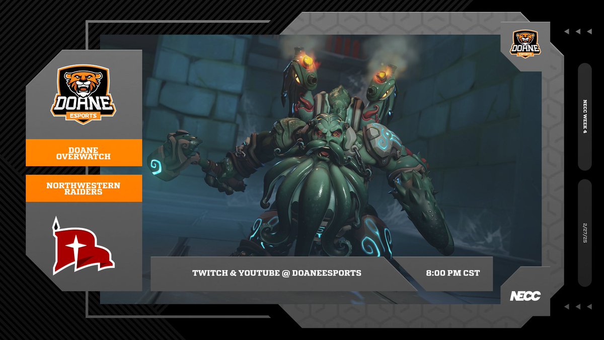DoaneEsports (@doaneesports) on Twitter photo We've got a last-minute stream change, we're going live with our Overwatch match against <a href="/nwcesports/">NWC Esports</a> JV!
Twitch and YouTube @ DoaneEsports We've got a last-minute stream change, we're going live with our Overwatch match against <a href="/nwcesports/">NWC Esports</a> JV!
Twitch and YouTube @ DoaneEsports