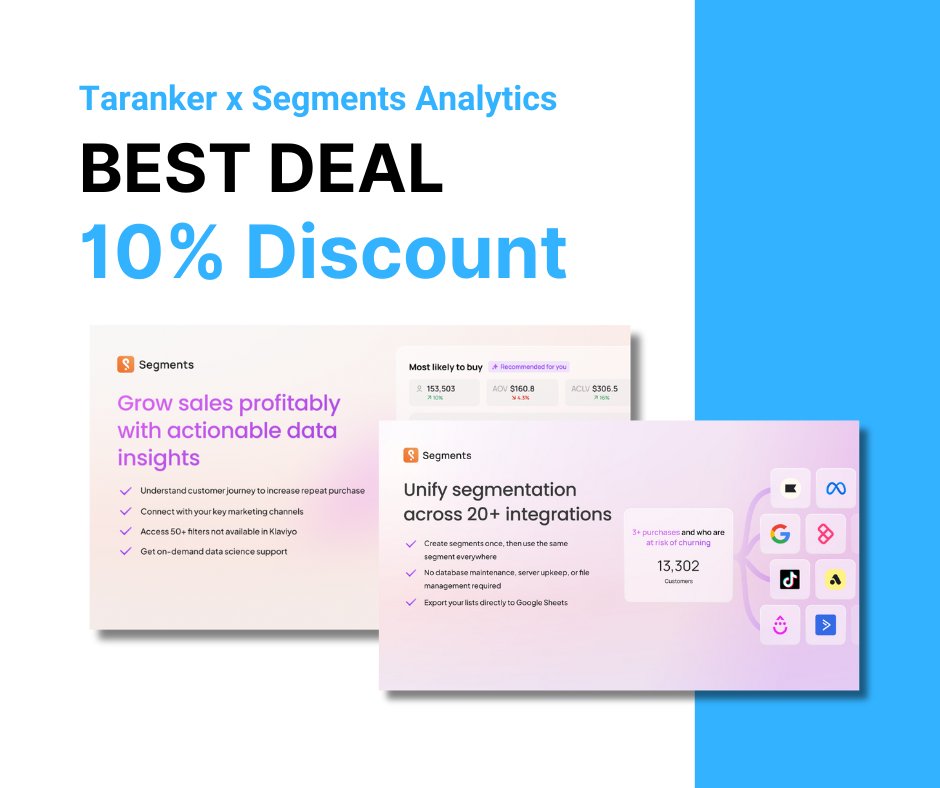 tarankerdotcom's tweet image. 📊 Unlock Smarter Marketing with Segments Analytics – Get 10% Off! 🚀

👉 Claim your discount now: taranker.com/shopify-segmen…

#Taranker #SegmentsAnalytics #ShopifyData #AIInsights #CustomerRetention #TarankerDeals 🚀