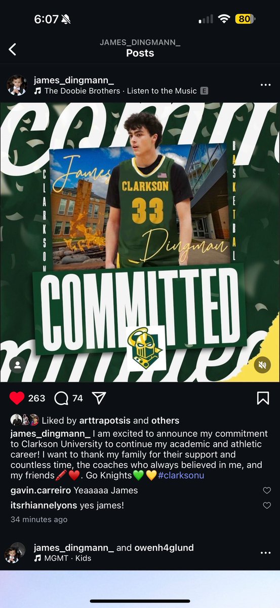 Congrats to Sr Captain James Dingman who went over 1,000 points tonight in only 60 games. The 2-time Middlesex League MVP finished his Spy Ponder career this evening and will continue his basketball journey next year at Clarkson. <a href="/GlobeSchools/">Boston Globe Schools</a> <a href="/BostonHeraldHS/">Danny Ventura</a> <a href="/AHS_SpyPonders/">SpyPondersAthletics</a>