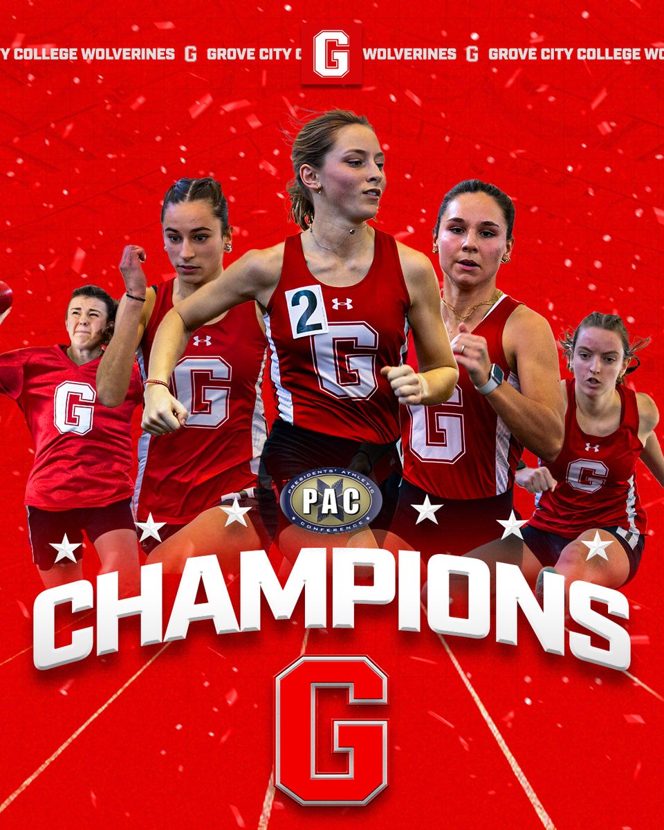 Grove City College Athletics (@gcc_wolverines) on Twitter photo Men's & Women's Indoor Track & Field <a href="/PAC_Athletics/">Presidents’ Athletic Conference</a> CHAMPIONS! 🏆
#WolverinesTogether | <a href="/GCC_XCTF/">Grove City College XC/TF</a> Men's & Women's Indoor Track & Field <a href="/PAC_Athletics/">Presidents’ Athletic Conference</a> CHAMPIONS! 🏆
#WolverinesTogether | <a href="/GCC_XCTF/">Grove City College XC/TF</a>