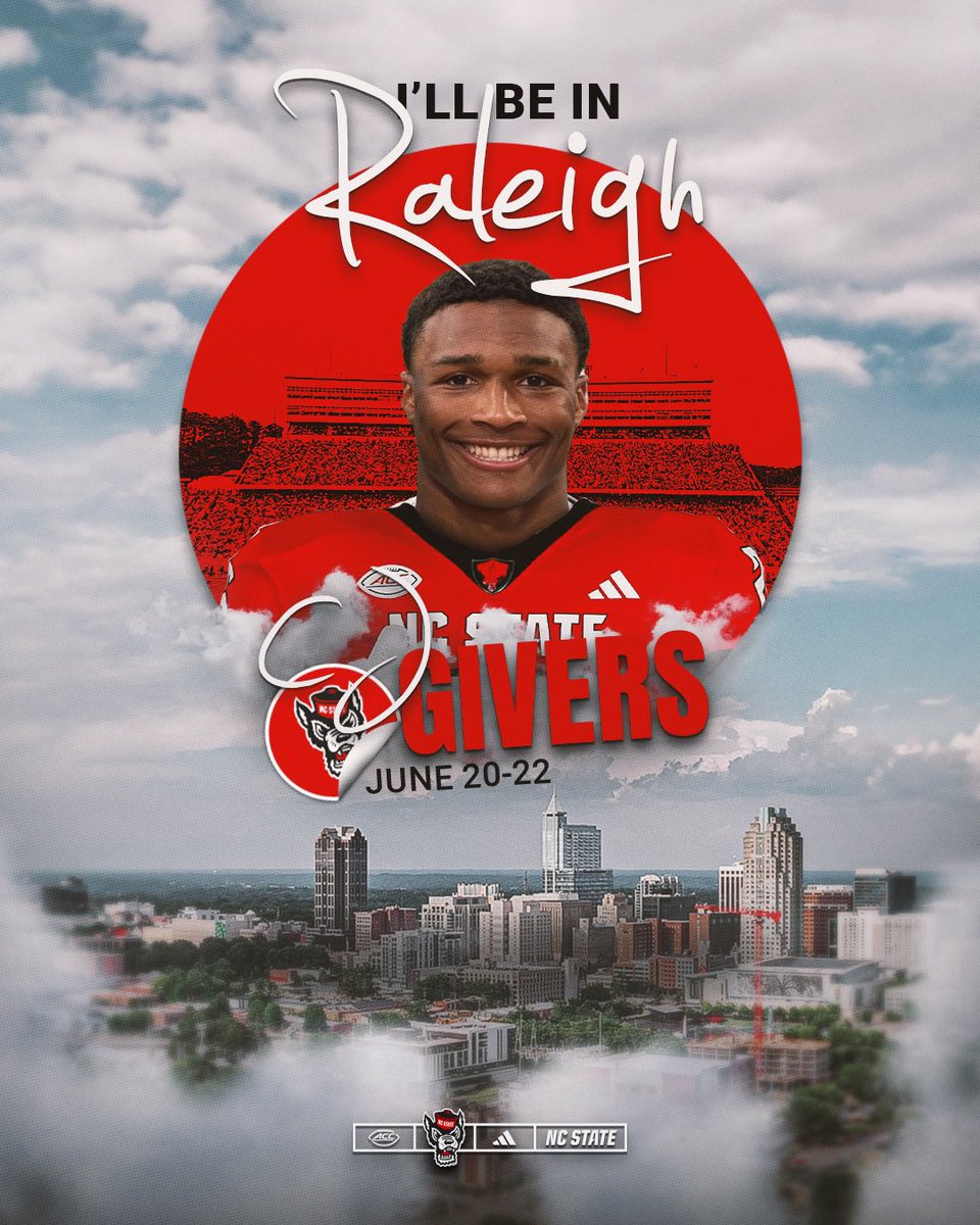 CJ Givers (@cj_givers) on Twitter photo Can’t wait for my OV with <a href="/PackFootball/">NC State Football</a>‼️‼️
🔴🐺⚫️
<a href="/CoachGoebbel/">Todd Goebbel</a>
<a href="/Coach2J/">Coach Garett Tujague</a>
<a href="/ChadSimmons_/">ChadSimmons</a>
<a href="/PaladinsFCS/">Fellowship Christian Athletics</a>
<a href="/bsa28_/">Beckwith Sports Academy</a> Can’t wait for my OV with <a href="/PackFootball/">NC State Football</a>‼️‼️
🔴🐺⚫️
<a href="/CoachGoebbel/">Todd Goebbel</a>
<a href="/Coach2J/">Coach Garett Tujague</a>
<a href="/ChadSimmons_/">ChadSimmons</a>
<a href="/PaladinsFCS/">Fellowship Christian Athletics</a>
<a href="/bsa28_/">Beckwith Sports Academy</a>