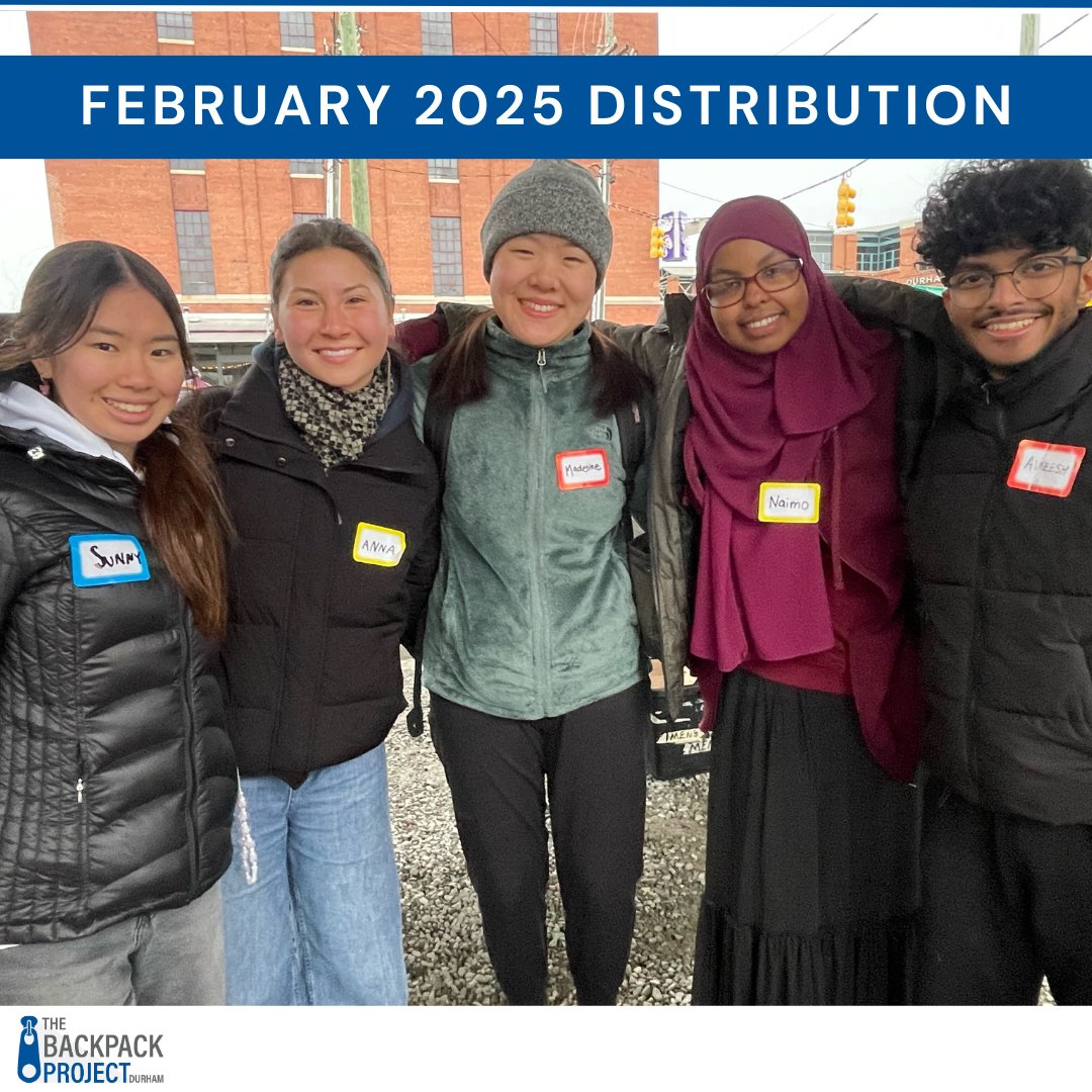 TBPDurham's tweet image. Throwing it back to our February distribution with Meet Me At The Bridge near the Durham Bulls Stadium, where we distributed backpacks and essential supplies to those experiencing homelessness. Grateful to be part of this ongoing effort! 💙🎒 #TheBackpackProject #TBPDurham