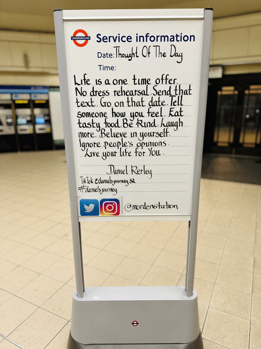 Friday 28th February 2025 Thought Of The Day From Morden Underground Station By <a href="/danielsjourney1/">Daniel Kerley</a> #danielsjourney