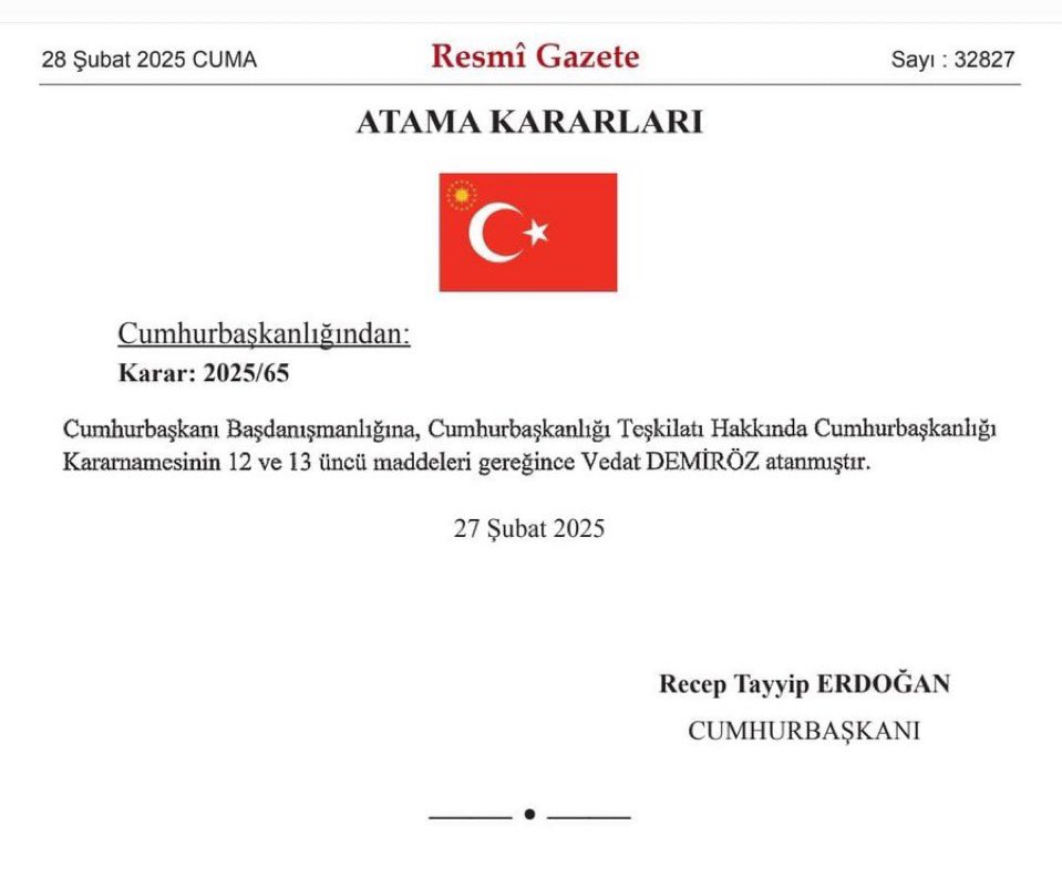 Erhanayz13's tweet photo. Cumhurbaşkanımız Sayın @RTErdogan ‘ın tensipleriyle Cumhurbaşkanı Başdanışmanı olarak atanan büyüğümüz Sayın @vedatdemiroz tebrik ederiz.Genel Başkan Yardımcılığı ve milletvekili olarak yapmış olduğu büyük hizmetler içinde teşekkür ederiz. https://t.co/DayvDHvYq7