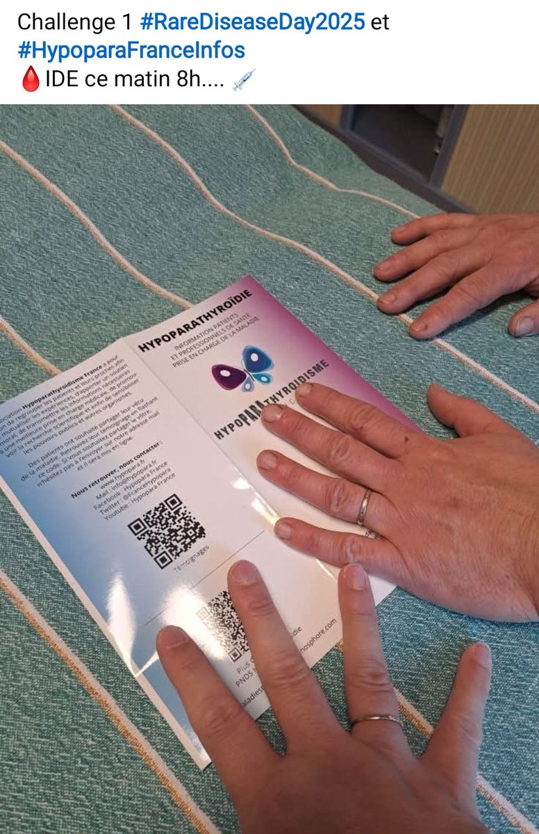 Delphine Bessonies (@dbessonies) on Twitter photo Challenge #RareDiseaseDay2015 
#HypoparaFranceInfos Challenge #RareDiseaseDay2015 
#HypoparaFranceInfos