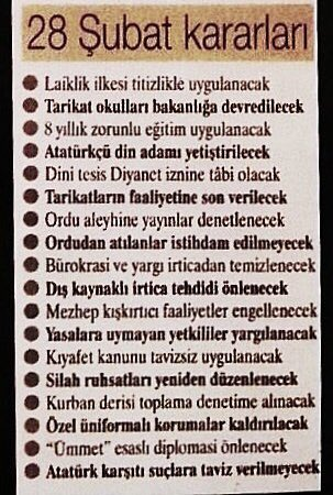 Tarihte Bugün: 28 Şubat 1997.

Millî Güvenlik Kurulu tarafından İrtica'ya karşı bazı kararlar alındı.