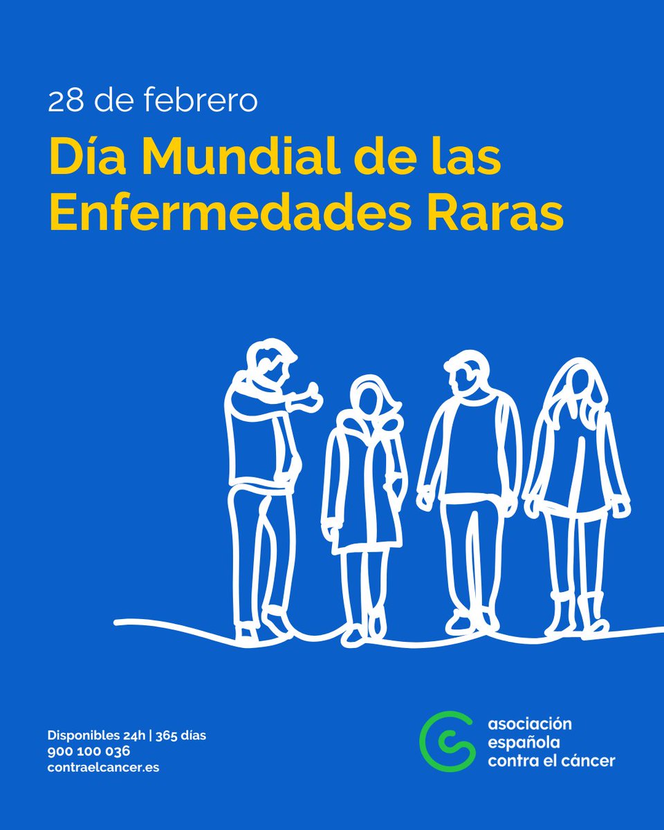ContraCancerEs's tweet photo. Hoy es el #DíaMundialdelasEnfermedadesRaras, entre  estas enfermedades están algunos cánceres, como los   sarcomas, el síndrome de Sézary (linfoma cutáneo de células T) o todos los cánceres infantiles. 👇
https://t.co/EC4uNEvtTt https://t.co/L9Z7egHQrj