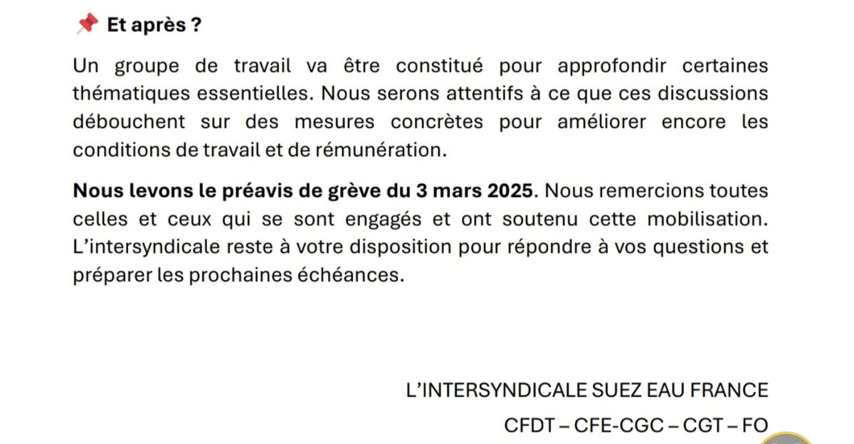 L'intersyndicale marque l'essai 🏉 👏 #suez <a href="/CGTCadresTechs/">Ugict - les Ingés Cadres Techs CGT</a> <a href="/lacgtcommunique/">La CGT</a>