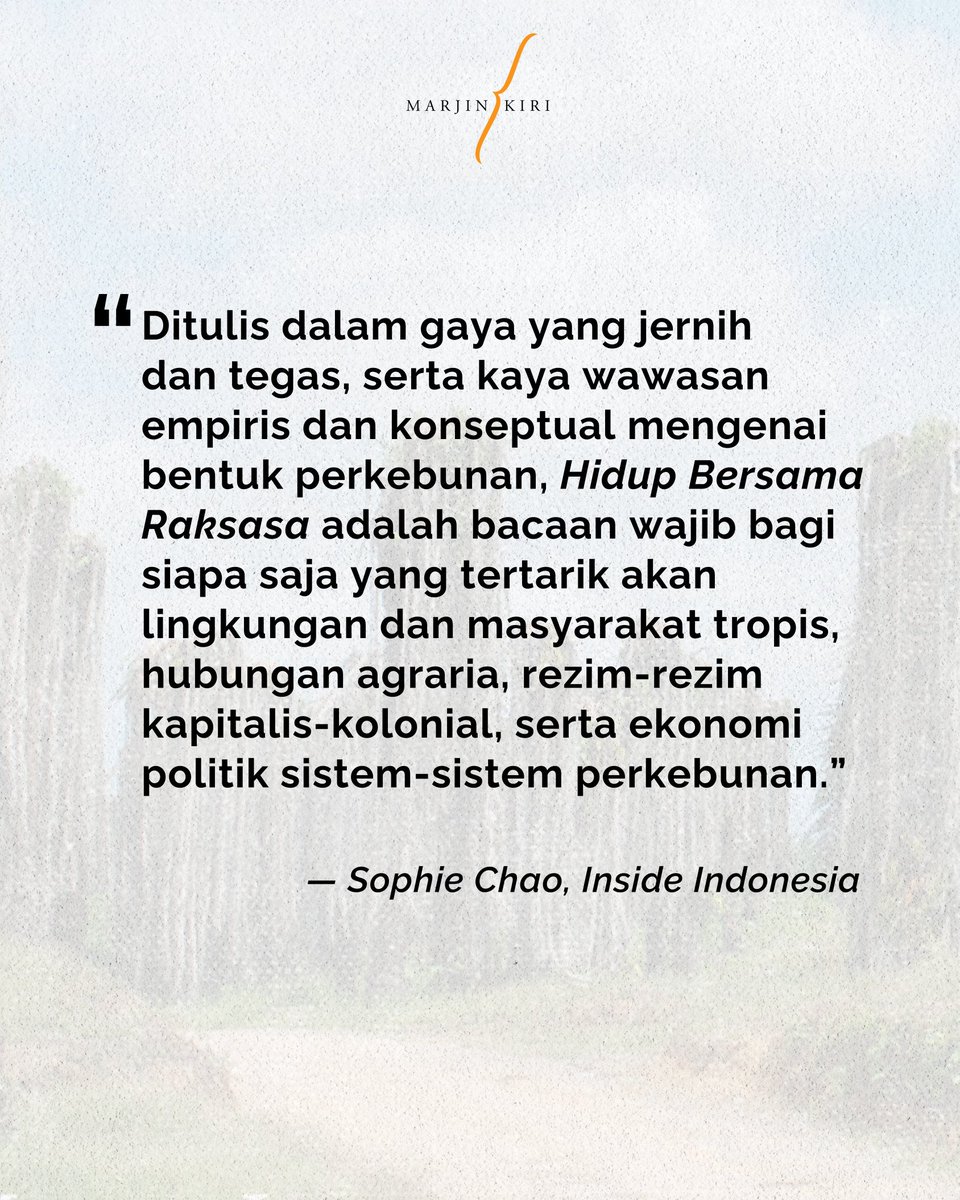 marjinkiri's tweet photo. Kembali bisa dipesan! 📚

𝘏𝘪𝘥𝘶𝘱 𝘉𝘦𝘳𝘴𝘢𝘮𝘢 𝘙𝘢𝘬𝘴𝘢𝘴𝘢: 𝘔𝘢𝘯𝘶𝘴𝘪𝘢 𝘥𝘢𝘯 𝘗𝘦𝘯𝘥𝘶𝘥𝘶𝘬𝘢𝘯 𝘗𝘦𝘳𝘬𝘦𝘣𝘶𝘯𝘢𝘯 𝘚𝘢𝘸𝘪𝘵

Penulis: Tania Murray Li dan Pujo Semedi
Diterjemahkan oleh Pujo Semedi
14 x 20,3 cm; xiv + 362 hlm https://t.co/ntvFcZnOJm