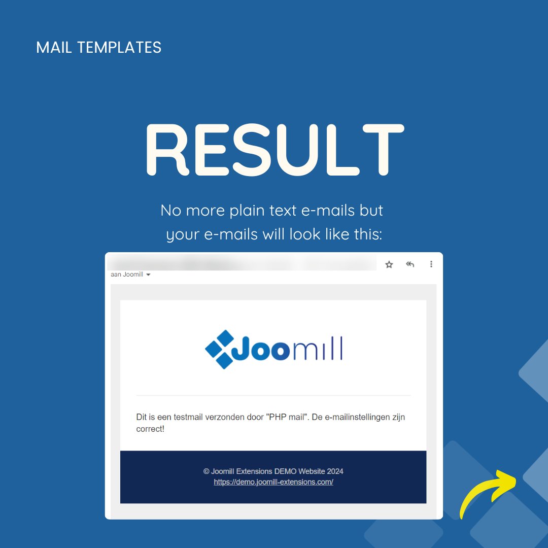 Joomill's tweet image. 🚀 New in Joomla: Mail Templates! 📧
Easily activate and customize email layouts! 
Add your logo, tweak colors, and make emails look pro.

Find it under System &amp;gt; Mail Templates &amp;gt; Options 🎨

#Joomla52 #MailTemplates #JoomlaTips