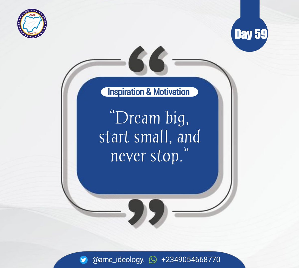 jimoh_iyanda's tweet photo. “Dream big, start small, and never stop.”

#TransformationalLeadership
#QualityLeadership
#ChangeTheChange
#PlantingTheSeedsOfGoodness
#60DaysChallengeOfPurposefulLeadership https://t.co/BQqn4HQSD7