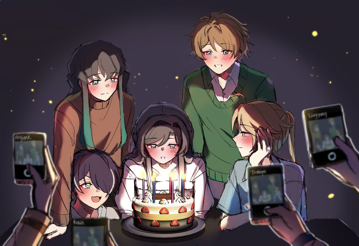 #YanRu 🕊️🧪, #MuiMeru 🌫️❄️, #MidoMeru 🥬☕, #ShinoMeru 🐸🌊

Happy birthday!🎂 

#yumelokalgallery