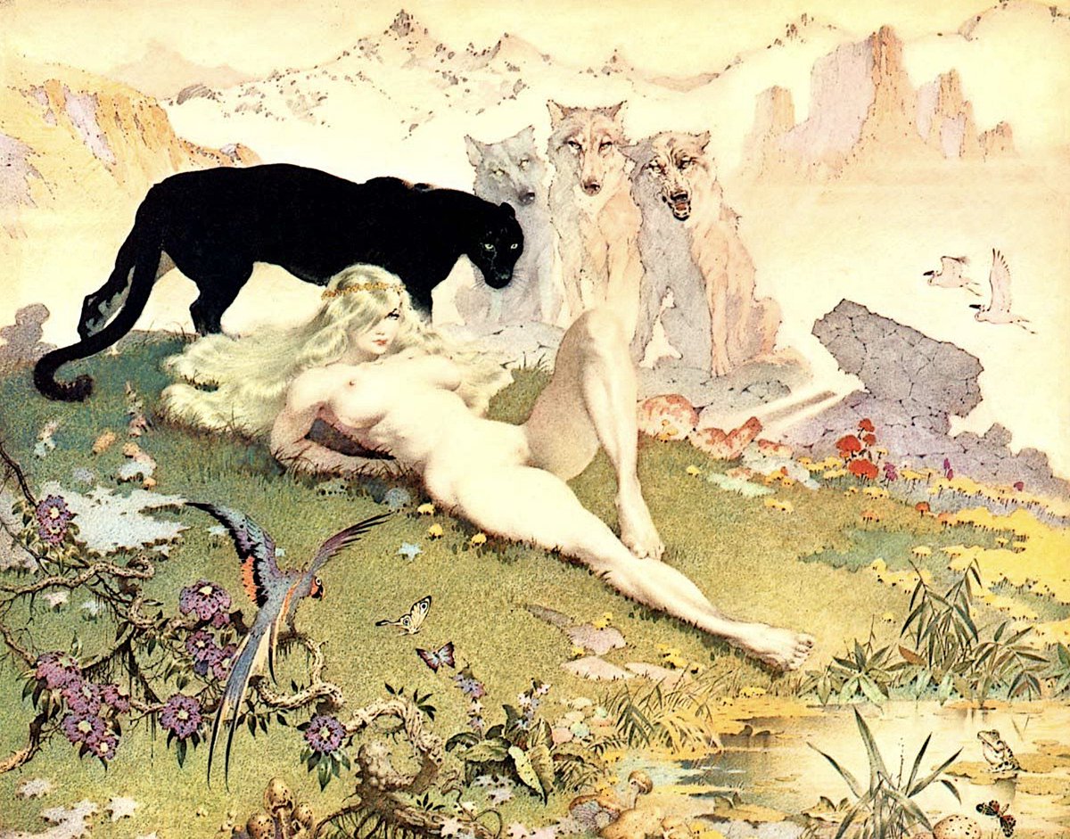 Golden Girl by fantasy artist Frank Frazetta (1928-2010)