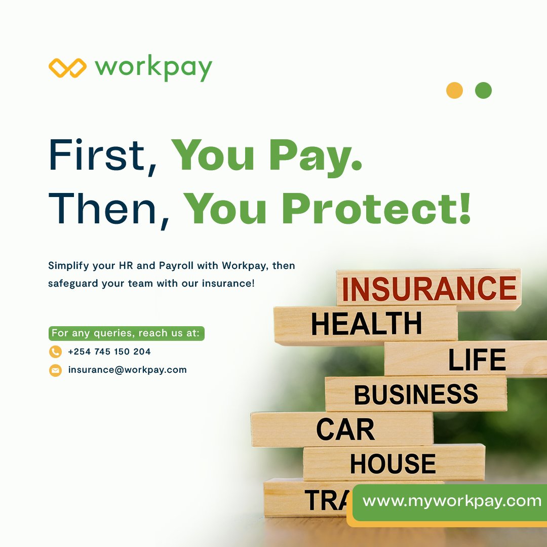 Paying your employees is just the beginning—protecting them is the next step! 

With Workpay, you can streamline payroll AND offer insurance to keep your team secure. Because a protected team is a happy, productive team! 🚀

💡 One platform, one solution—more peace of mind.

📞