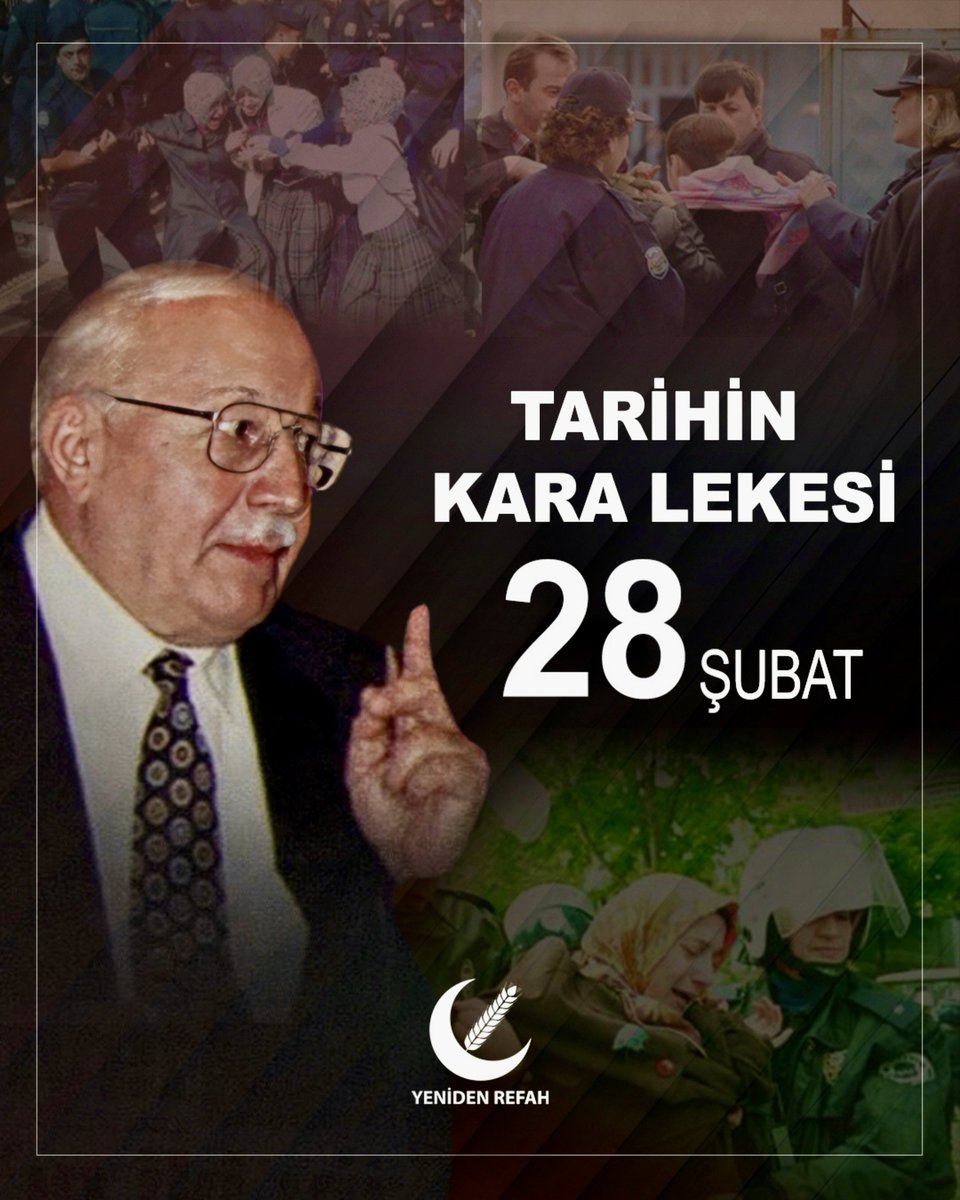 erbakanfatih's tweet photo. 28 yıl önce, milletin iradesine kastedenler, Türkiye’nin önünü kesmek, kalkınmasını durdurmak ve değerlerini yok etmek istedi. Ancak Milli Görüşçü kadrolar; baskıya, dayatmaya ve zulme boyun eğmedi.

Bu ülkenin bağımsızlığı ve geleceği için dimdik duran Milli Görüş Lideri Prof. Dr. Necmettin Erbakan Hocamızı ve yol arkadaşlarını rahmet ve minnetle anıyorum.