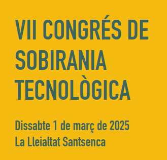 Demà dissabte 1 de març estarem al <a href="/_sobtec/">SobTec</a>  a la <a href="/Lleialtat/">Lleialtat Santsenca</a> santsenca.
Hi estarem prenent apunts, com altres anys, per documentar el que s'hi parla.
Llegiu el programa
sobtec.cat/programa.html
... i no us perdeu aquest congrés de sobirania tecnològica!
✊⚙️