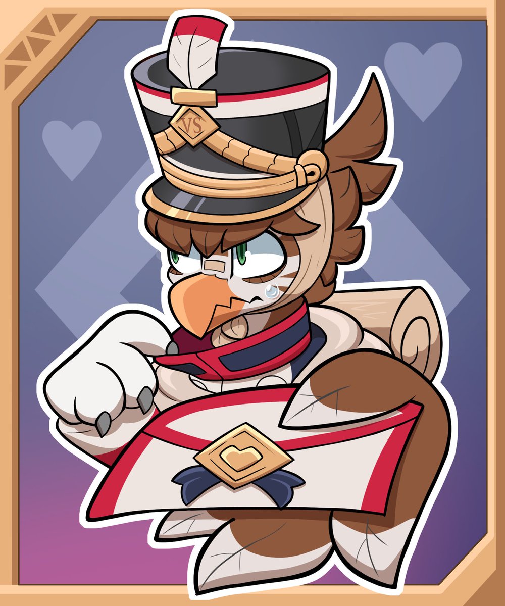 He missed Valentine’s Day because he was too shy but he finally pulled it together to hand it to you! Amazing art by <a href="/_SoBird_/">SobiBird</a>