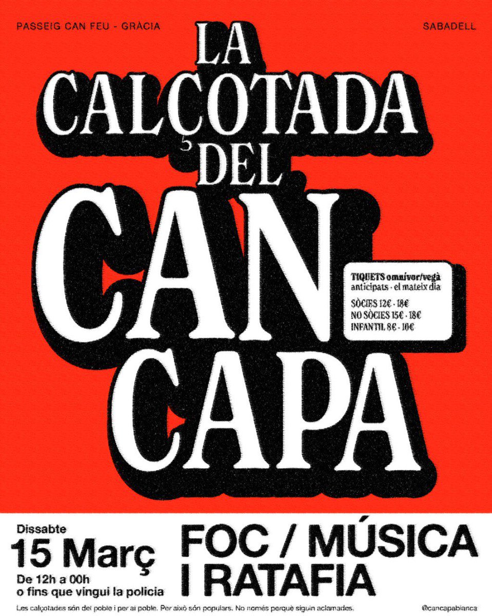 ✨🔥 El dissabte 15 de març tindrem la Calçotada del Casal 

🚨No badis i agafa els teus tiquets passant pel bar a partir del vespre!

També en pots agafar per amigues i família.