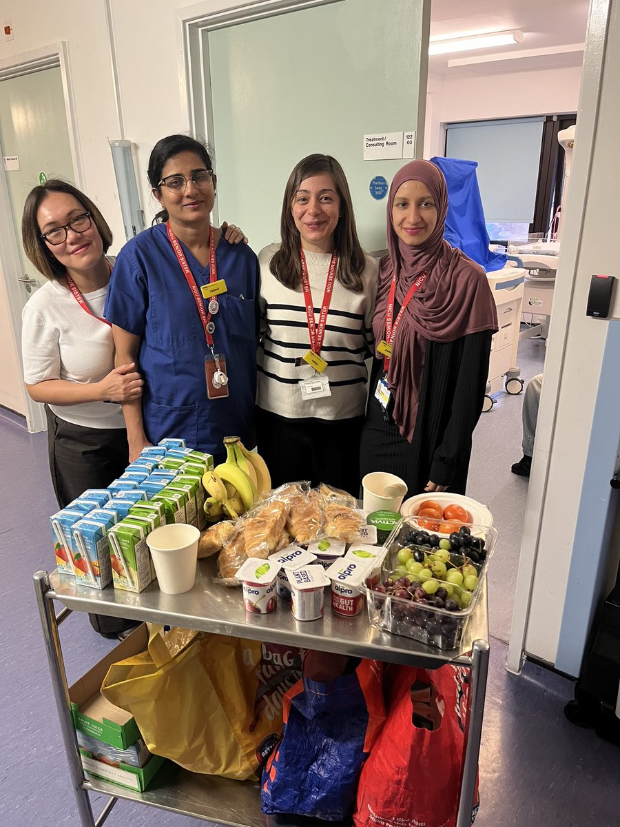 Monthly breakfast round for the Maternity and Neonatal teams to help them start their day hydrated and fuelled 🧃🥐🍊