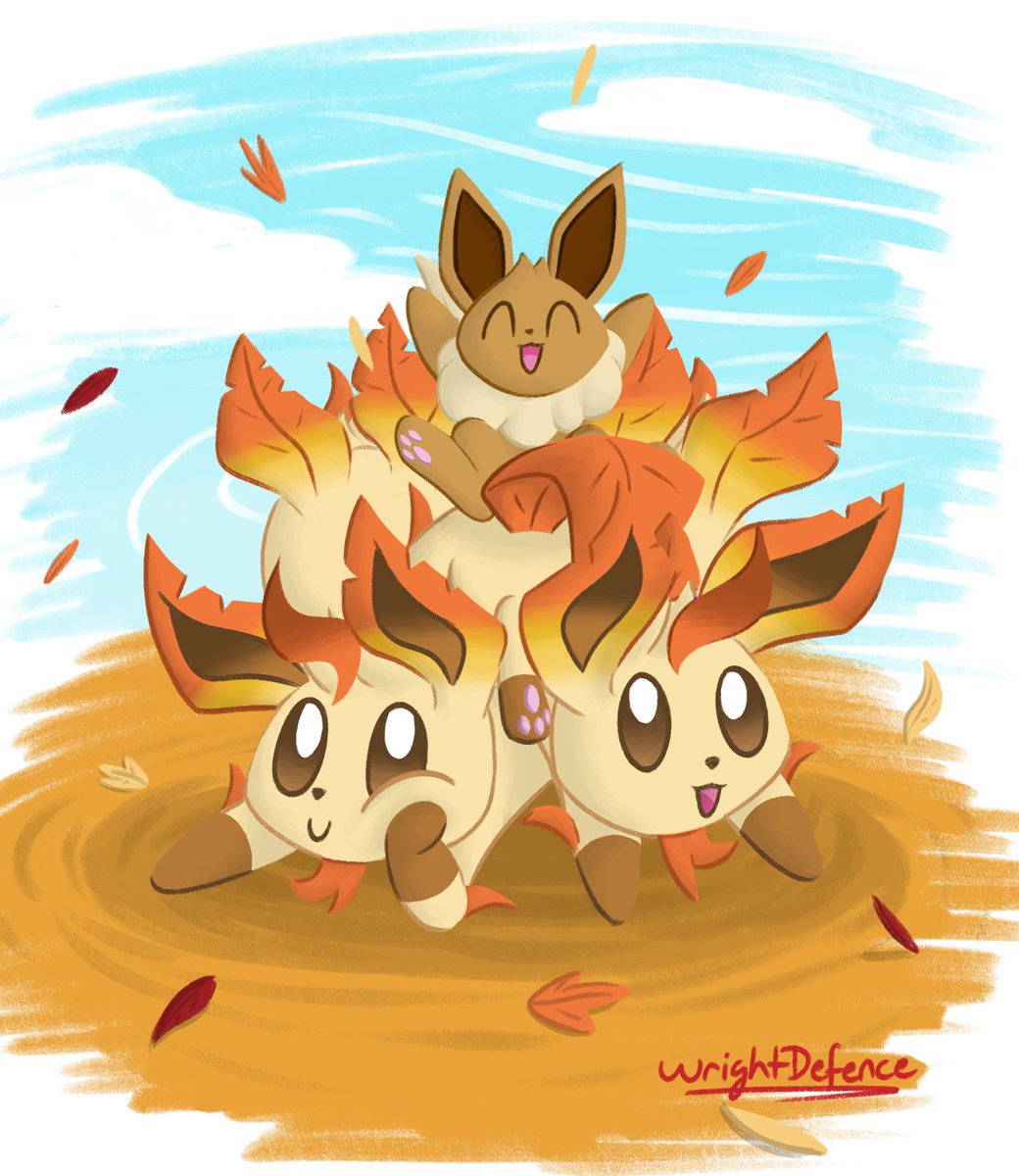 WrightDefense's tweet photo. Not much to say about this one. Just had the itch to draw it after I  said "Leafeon Pile" to myself. The style is inspired by another artist but  I can't for the life of me remember who. Enjoy. #Pokemon #PokemonDay2025 #PokemonDay #Eevee #eeveelution #Leafeon https://t.co/yNDwhGLcKL