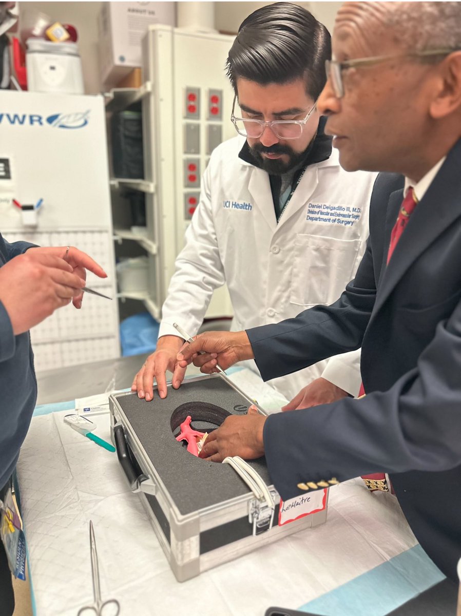 Thank you to our visiting professor Dr. Girma Tefera for your inspiring talk today about Global Health in Surgery and staying for our vascular suture lab.