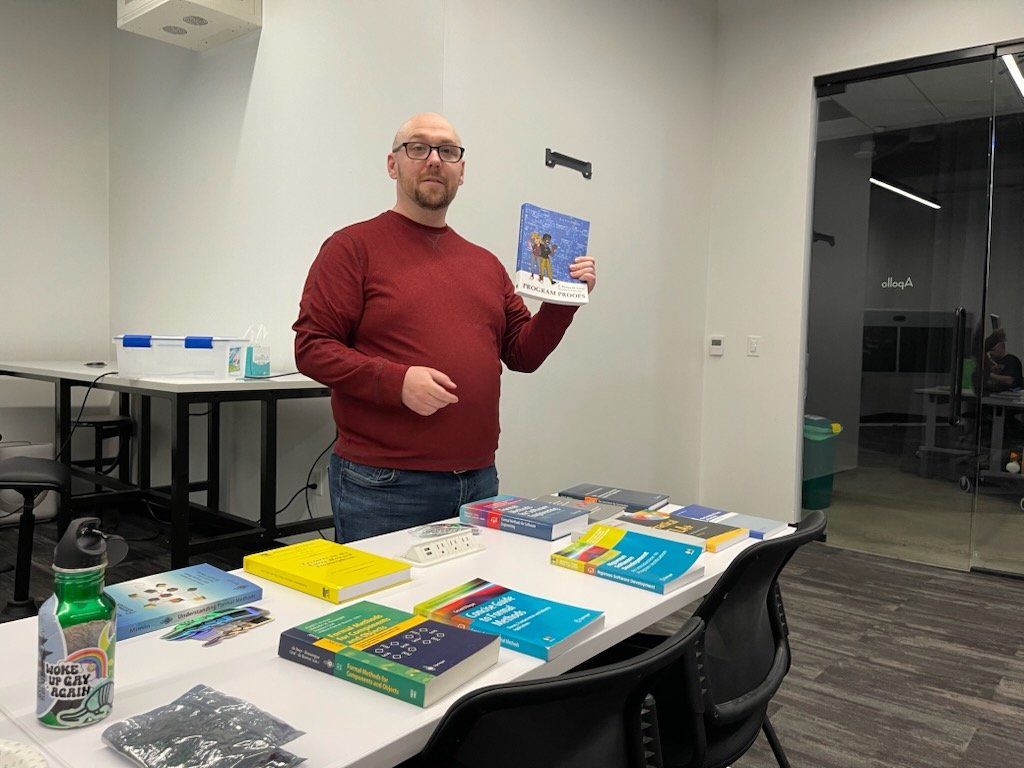 proidiot's tweet image. We had a great showing at the Austin Formal Methods Meetup last night! Already looking forward to the content we've got lined up for the next few months!