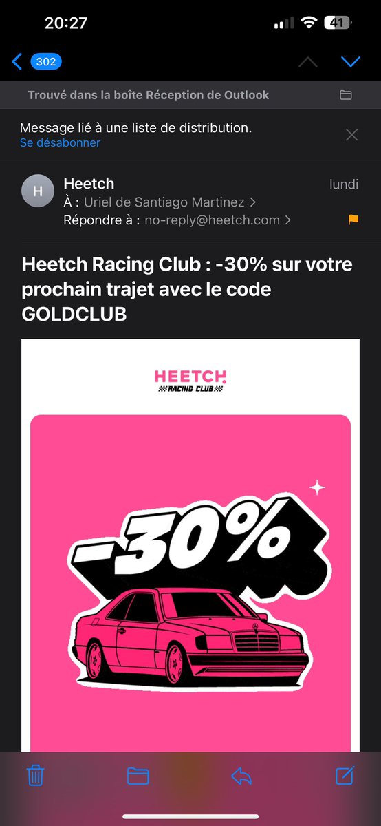 uridesm's tweet photo. Bonjour @Heetch, merci de mettre au clair les conditions de votre programme de fidélité, ainsi que les conditions de fonctionnement de vos codes promo. A quoi bon envoyer du spam avec des codes promos inutilisables? @dgccrf 🧐 https://t.co/xsjuABXFOg