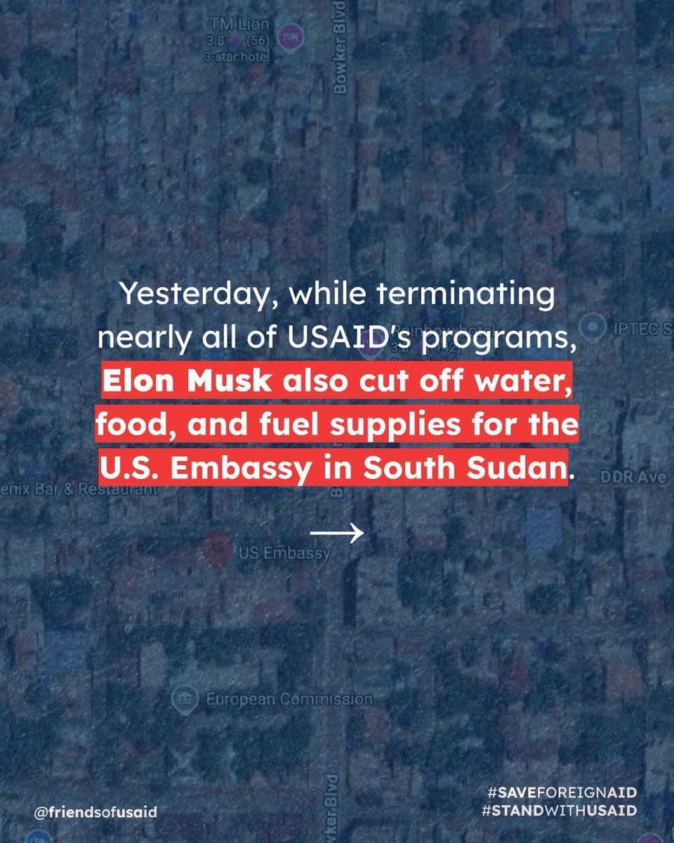 Here's another happy fallout story from Elon's chainsaw massacre
<a href="/SecRubio/">Secretary Marco Rubio</a> <a href="/elonmusk/">Elon Musk</a> #usaid
(1 of 7)