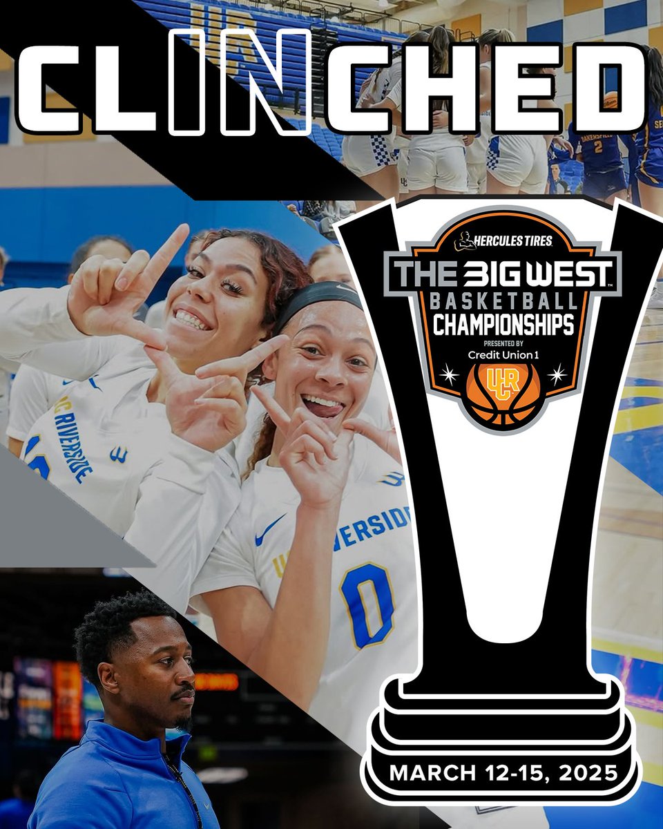 The Big West (@bigwestsports) on Twitter photo Highlanders are ๐๐ ๐ป๐
<a href="/UCR_WBB/">UCR Women's Basketball</a> clinches their spot in the 2025 Big West Women's Basketball Championship! Support your Highlanders at <a href="/LeesFamilyForum/">Leeโs Family Forum</a> and get your tickets now!
๐๏ธ: bigwest.org/HighlandersAtLโฆ
#๐ข๐ป๐น๐๐ง๐ต๐ฒ๐๐ผ๐น๐ฑ x #GoHighlanders Highlanders are ๐๐ ๐ป๐
<a href="/UCR_WBB/">UCR Women's Basketball</a> clinches their spot in the 2025 Big West Women's Basketball Championship! Support your Highlanders at <a href="/LeesFamilyForum/">Leeโs Family Forum</a> and get your tickets now!
๐๏ธ: bigwest.org/HighlandersAtLโฆ
#๐ข๐ป๐น๐๐ง๐ต๐ฒ๐๐ผ๐น๐ฑ x #GoHighlanders