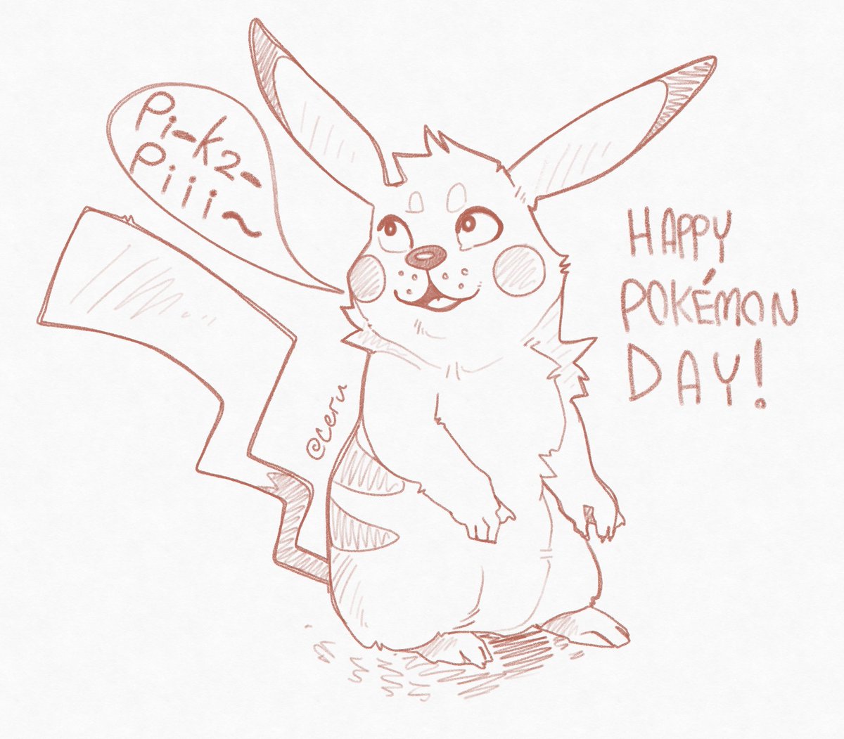 CeruDraws's tweet photo. Happy #Pokémon Day~
#furryart #furryartist #sfwfurry #pikachu https://t.co/IfedUoos3U
