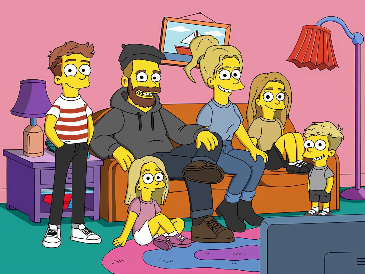 XDheeon's tweet photo. Turn your family into yellow cartoon portrait 

#CartoonArt #TheSimpsons #comission #giftideas https://t.co/qu18XYRRjl