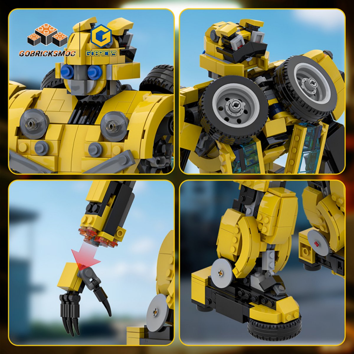 gobricksmoc's tweet photo. Hey, friends! Know Bumblebee from Transformers? He's super cool! 🦸‍♂️ 

This set is perfect. Get it now to add a powerful piece to your collection! 🎉

#Gobricks #gobricksparts #gobricksmoc #bricks #moc #buildingblocks #brickbuilding #bricksmart #afol #brick #bumblebee #game #robot https://t.co/OwtJ3DSxLP