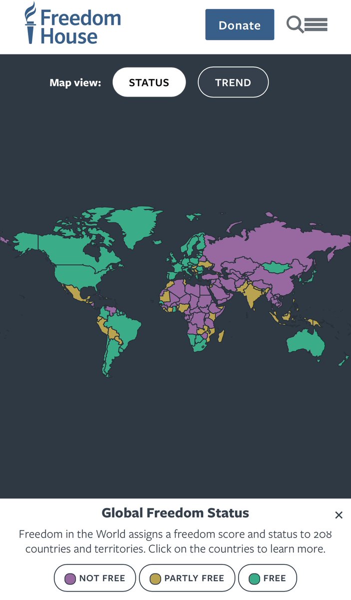 The Freedom in the World Report 2025 is out. Mongolia 🇲🇳 is still a lone democratic island holding the line freedomhouse.org/report/freedom…