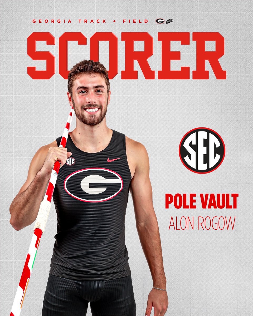 Alon Rogow puts the Dawgs on the board ‼️ 

Rogow clears 5.20m/17-0.75 on his first attempt to tie for fifth in the pole vault in a scoring performance for the Bulldogs 💪 

#GoDawgs