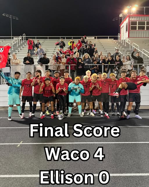 STILL UNDEFEATED! The Waco High boys' soccer team remains undefeated after winning another game with a score of 4-0. Show your support for the team Friday night at the Paul Tyson stadium! #WISDomWorksWonders