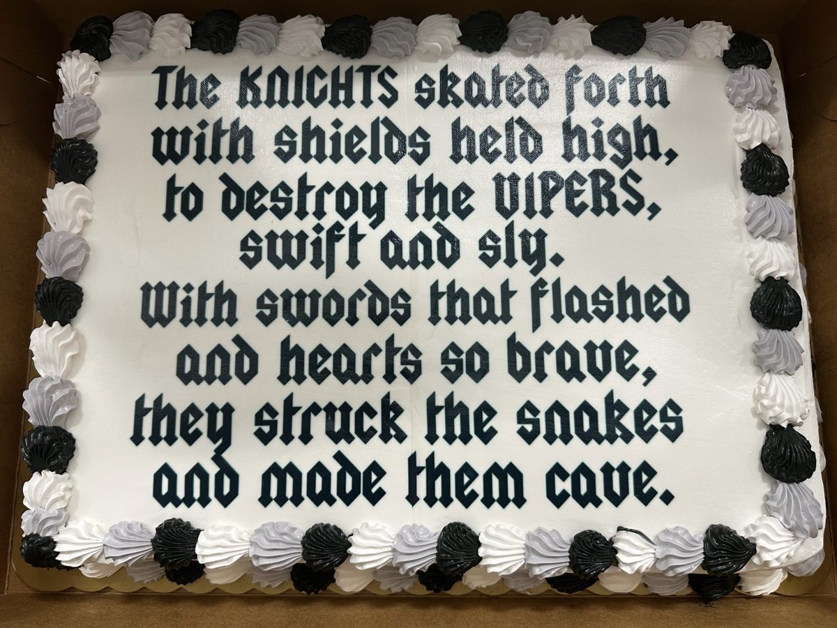 One last skate and some post practice cake before we head to Ft. Wayne to play the Vipers for it all.