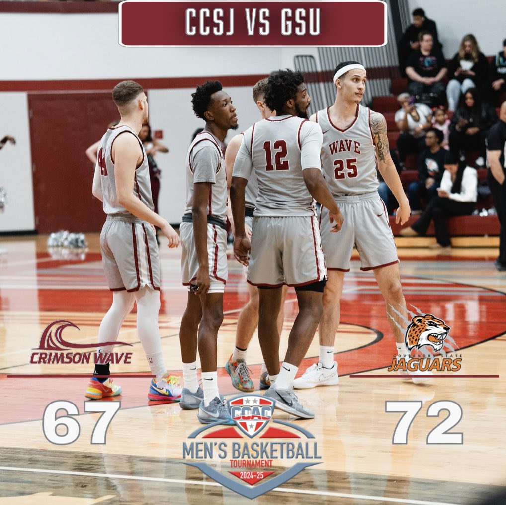 CCSJAthletics's tweet photo. Men’s Basketball CCAC Semifinals:

Governors State 72
CCSJ 67

Scott Gowan 19 pts
Jeanluc Wilson 18 pts, 3 reb
J.Caleb Slawinski 10 pts, 5 reb, 4 ast

CCSJ’s season comes to an end with the loss, finishing 16-13 overall with a 10-10 record in conference play. https://t.co/Ry0ZKXMNpr