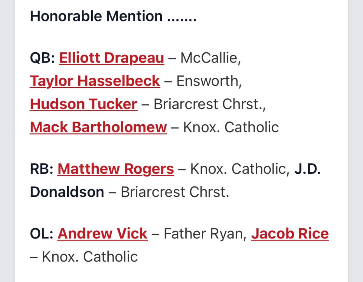 Andrew Vick (@andrewvick71) on Twitter photo After my junior season, I have been named an honorable mention to the Prep Redzone all state team. Thank you <a href="/CSmithScout/">Chris Smith</a> and everyone else at <a href="/PrepRedzoneTN/">Prep Redzone Tennessee</a>. After my junior season, I have been named an honorable mention to the Prep Redzone all state team. Thank you <a href="/CSmithScout/">Chris Smith</a> and everyone else at <a href="/PrepRedzoneTN/">Prep Redzone Tennessee</a>.