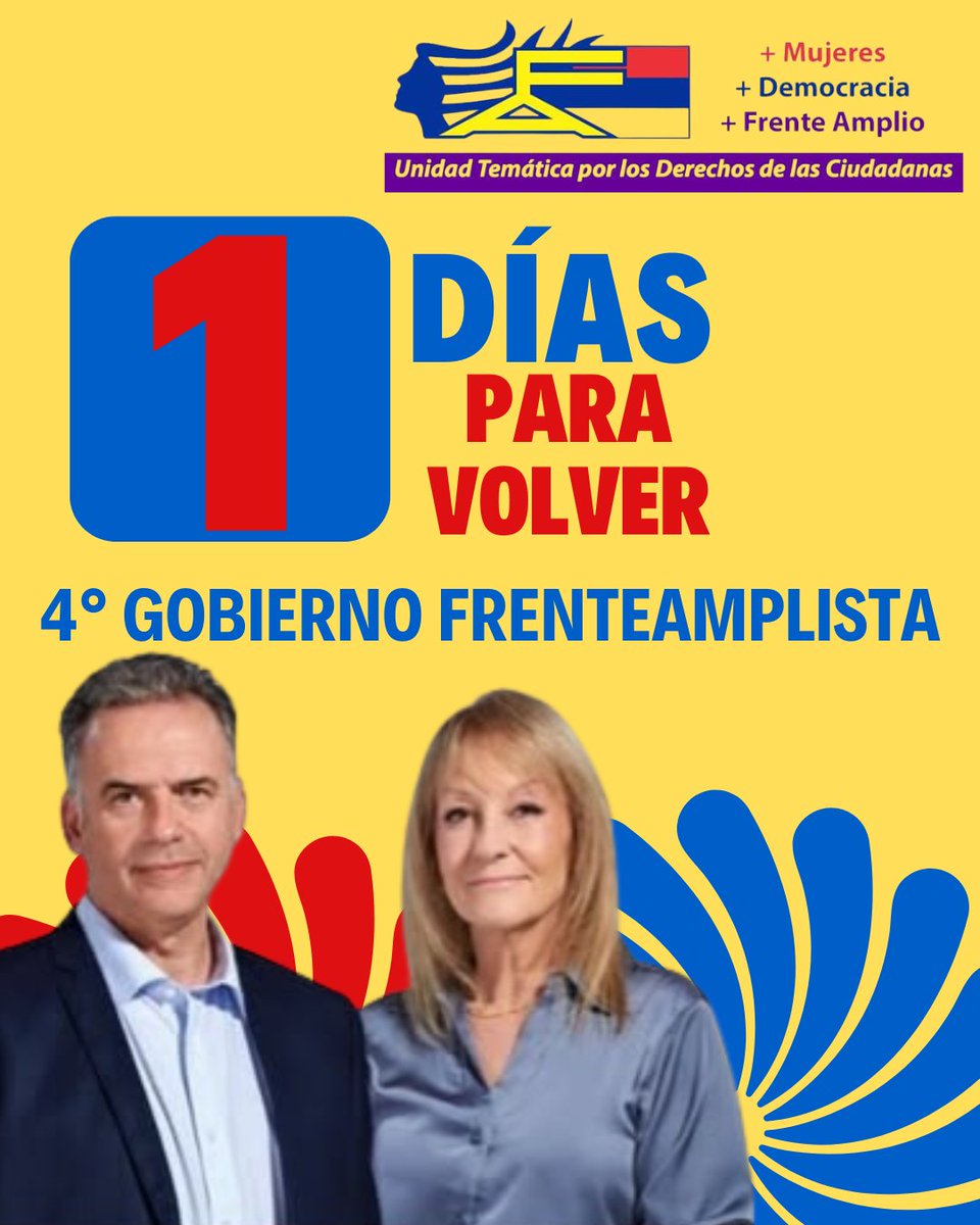 Estamos felices!!! Un país festeja desde noviembre!! <a href="/OrsiYamandu/">Yamandú Orsi</a> <a href="/CosseCarolina/">Carolina Cosse</a> <a href="/Frente_Amplio/">Frente Amplio</a>